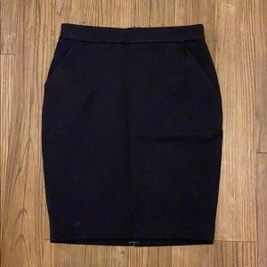 Express Navy Blue Pencil Skirt with Pockets